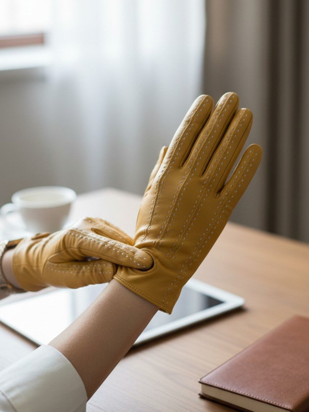 💛 Yellow Leather Gloves – NWT – Chic & Timeless 💛